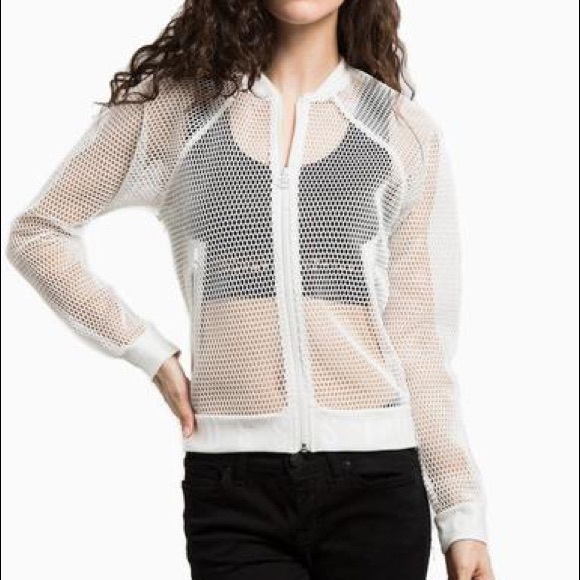 Stussy White Mesh Bomber - Picture 5 of 5